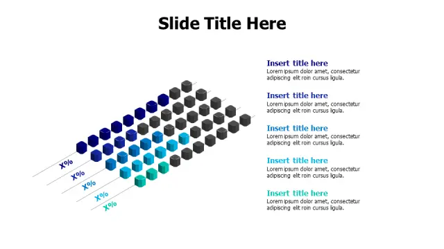 Isometric Cube Data Visualization Chart | 3D | PPT Design