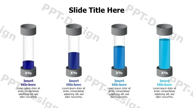 Laboratory Test Tube Progress Chart Infographic | PPT Design