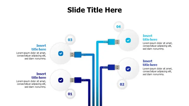 USB Cable Connection Process Infographic | PPT Design
