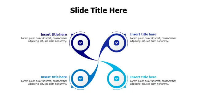 Four Point Connected Circles Process Flow | PPT Design