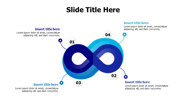 4-Point Infinity Loop Process Diagram | PPT Design