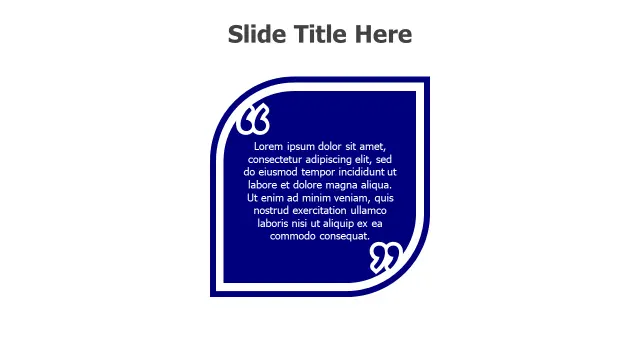 Blue Rounded Quote Block Template — Alternate â€¦ | PPT Design