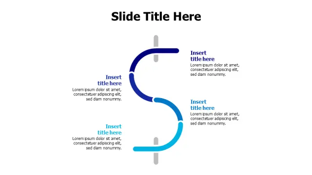 4-Step S-Curve Process Flow Infographic | PPT Design