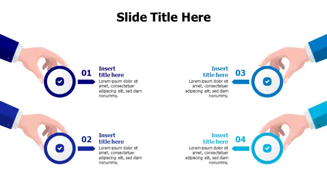 4-Point Service Handoff Matrix Layout | Agenda | PPT Design