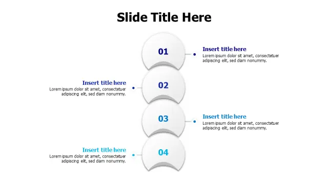 4-Step Vertical Process Chain Diagram | PPT Design