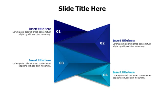 Four Step 3D Triangle Process Flow | 3D | PPT Design