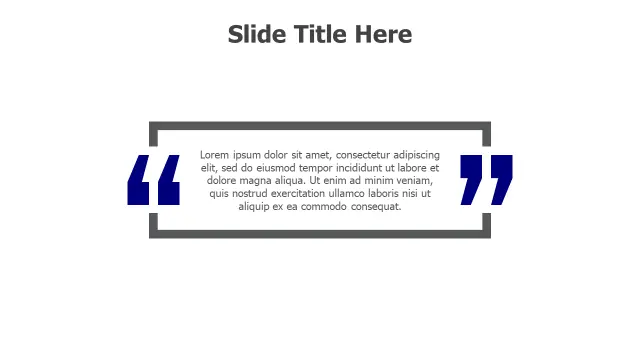 Framed Quote Block Testimonial Layout | Quotes | PPT Design