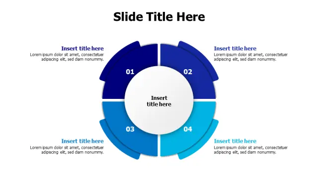 4-Section Circular Matrix Infographic | Matrix | PPT Design