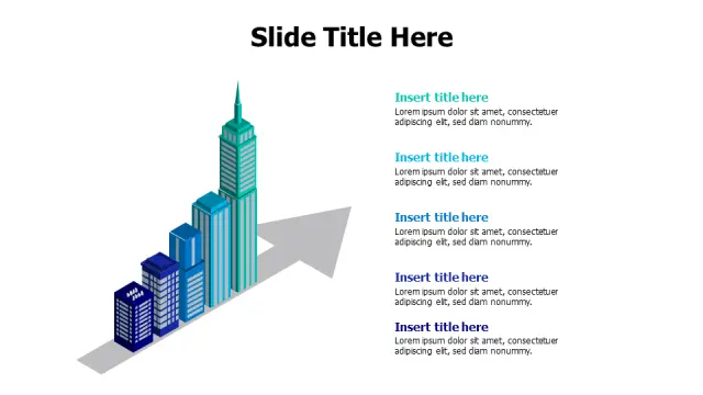 Growing City Skyline Arrow Infographic