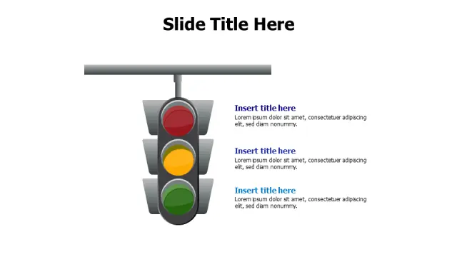 Traffic Light Status Decision Tree Layout | 3D | PPT Design