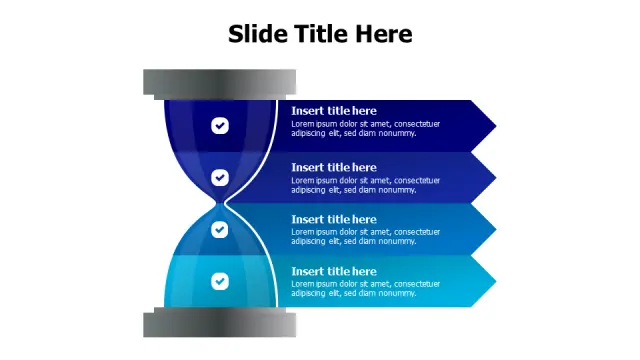 4-Step Hourglass Process Flow Diagram | PPT Design