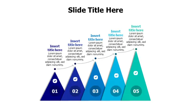5-Stage Mountain Peak Growth Process | PPT Design