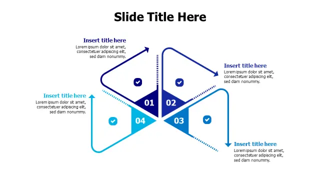 4-Point Diamond Star Process Infographic | PPT Design