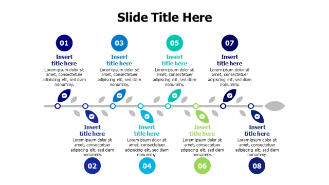 8-Step Branch Growth Timeline Infographic | PPT Design
