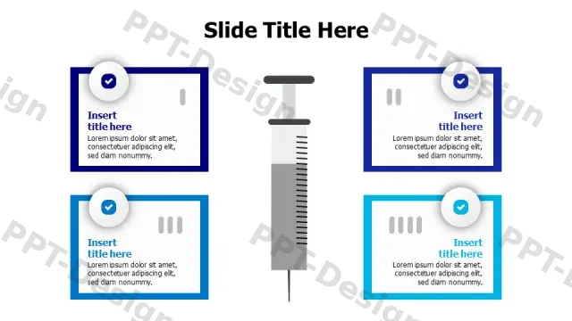 Medical Injection Process Four Step Diagram | Free PPT Template