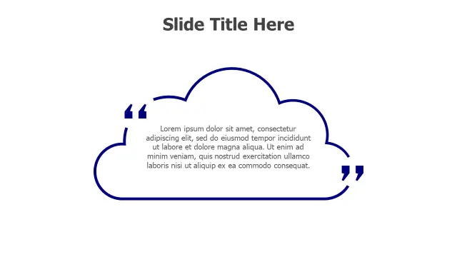 Cloud Quote Bubble Speech Infographic | Quotes | PPT Design