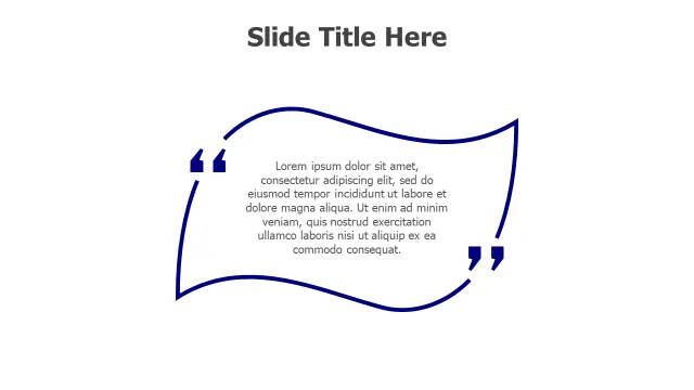 Curved Speech Bubble Quote Frame | Quotes | PPT Design