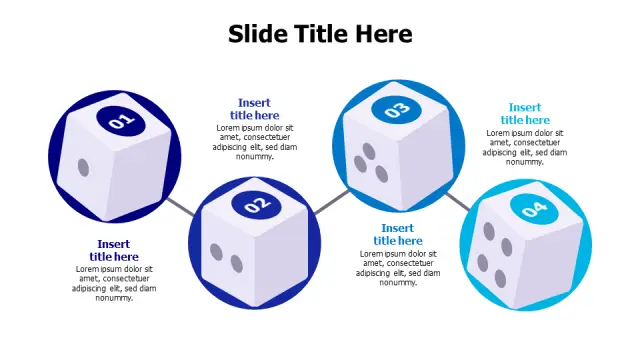 Four Step Dice Process Infographic | PPT Design