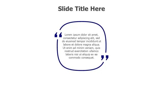 Rounded Border Quote Text Box | Quotes | PPT Design