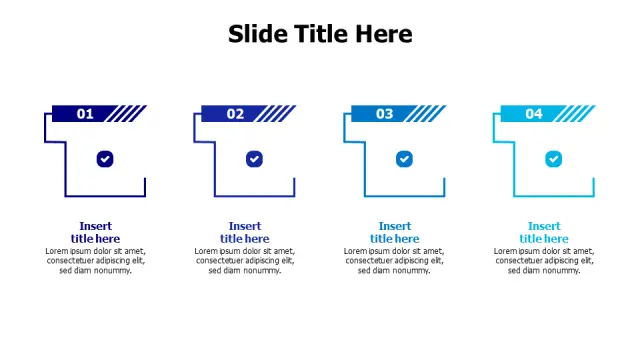 4-Step Process Checklist Card Layout | PPT Design
