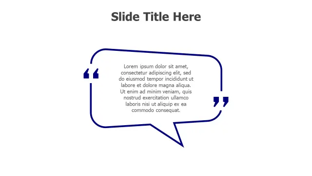Speech Bubble Quote Box Template | Quotes | PPT Design