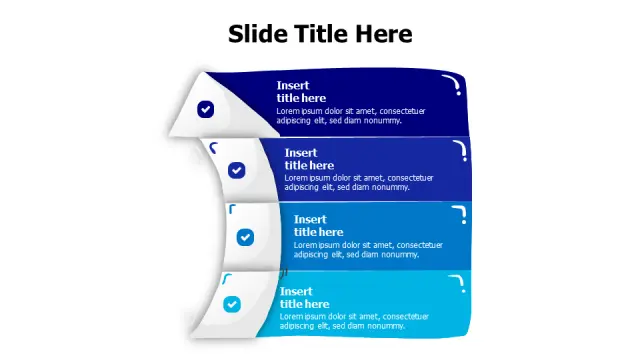 4-Point Process Arrow Checkmark Infographic | PPT Design