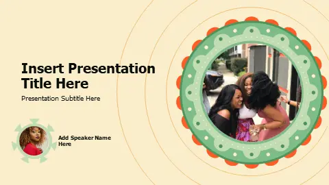 Decorative Circular Frame Cover Slide | PPT Design
