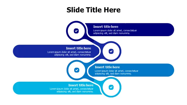 4-Step Process Flow Ribbon Infographic | PPT Design