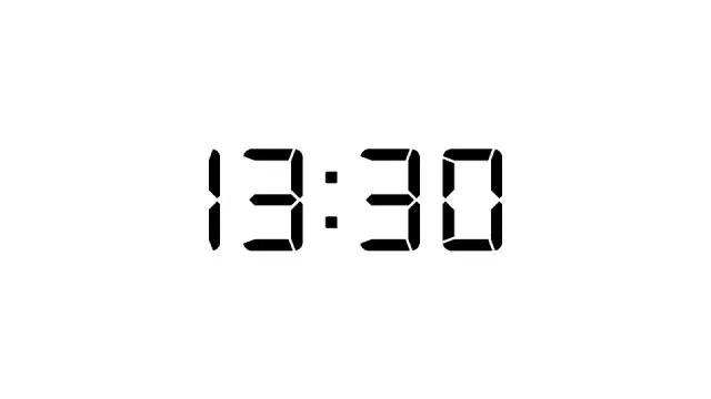 Digital Clock Style 13:30 Countdown Timer | PPT Design