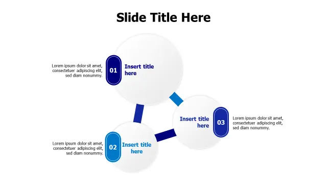 Three Step Circular Process Workflow | Round | PPT Design