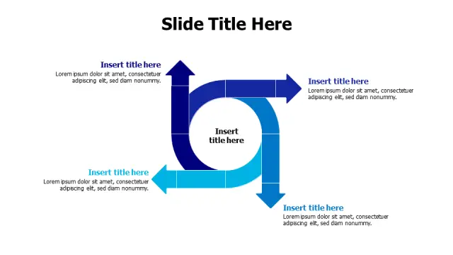 Four Stage Circular Process Flow Diagram — Altâ€¦ | PPT Design