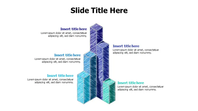 Five Tower Buildings Isometric Infographic | PPT Design
