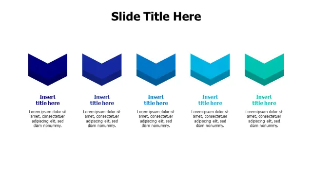 Five Gradient Arrow Block Infographic | Arrows | PPT Design