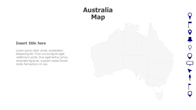Australia Geographic Regions Editable Map | PPT Design
