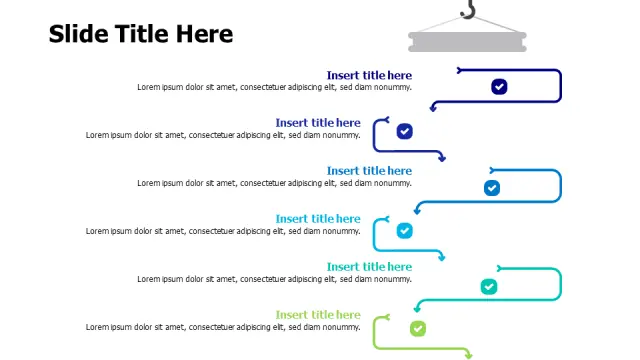 5-Step Cascade Process Arrow Infographic | PPT Design