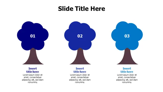 Three Stage Growth Tree Process Diagram | Trees | PPT Design