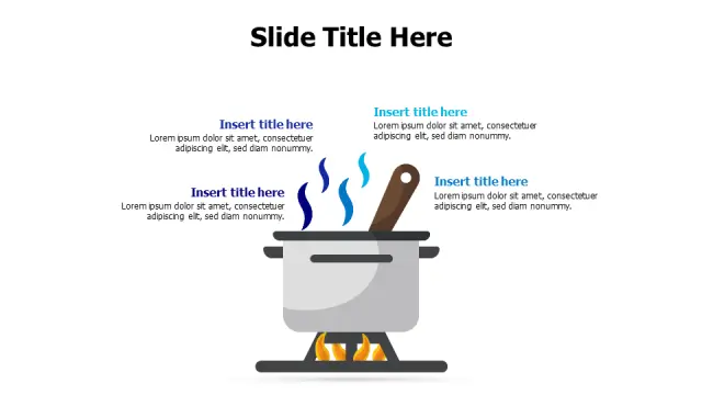 Kitchen Cooking Process Four-Step Infographic | PPT Design