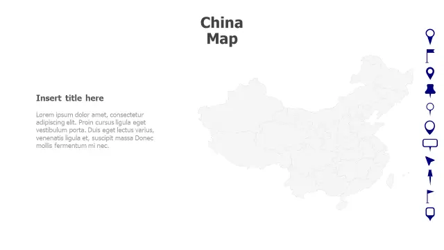 China Regional Map Pin Location Template | Maps | PPT Design