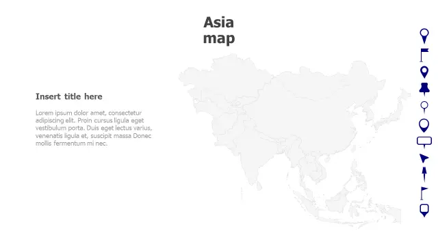 Editable Asia Regional Map Template | Maps | PPT Design