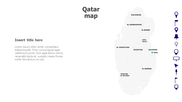 Qatar Administrative Regions Map Infographic | PPT Design