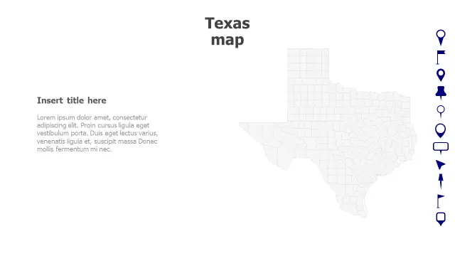 Texas State County Grid Map Template | Maps | PPT Design