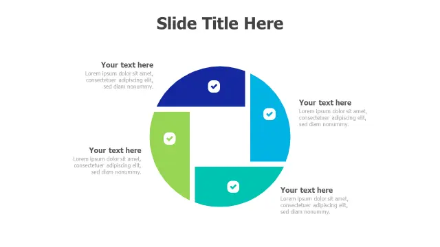 Four Segment Circular Progress Infographic | PPT Design
