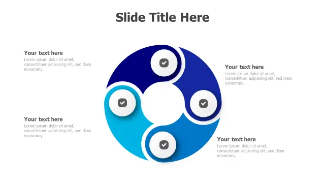 Four Point Circular Process Infographic | Round | PPT Design