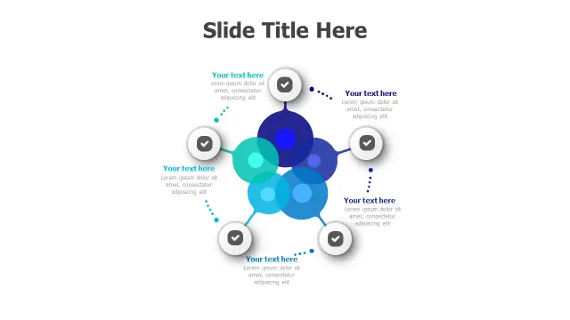 Five Point Flower Cluster Infographic | Round | PPT Design
