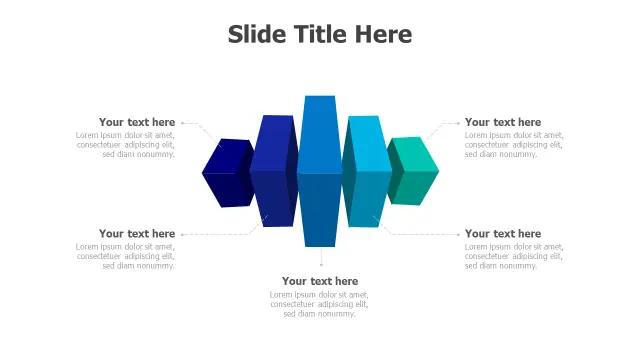 Five Layer Hexagonal 3D Stack | 3D | PPT Design
