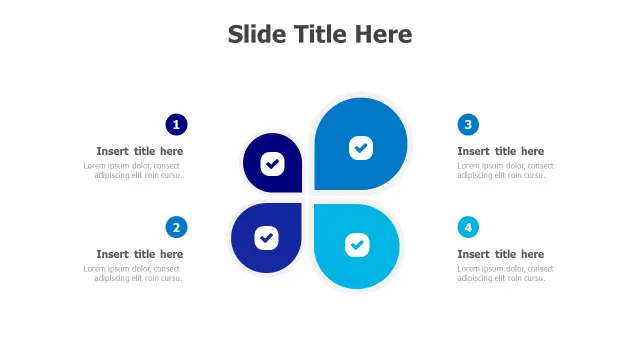4-Step Process Checklist Circular Layout | PPT Design