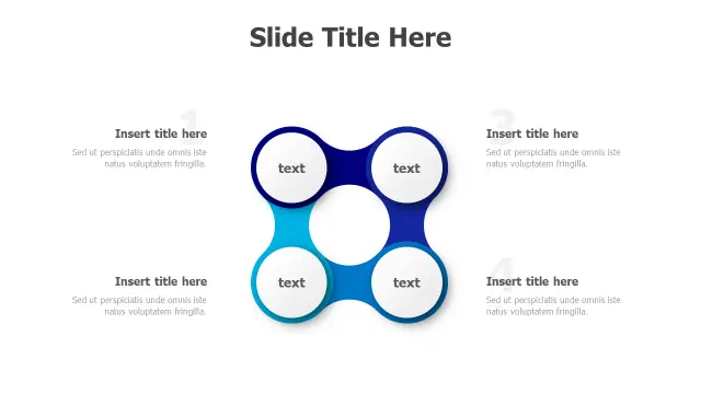 Four Point Circular Hub Infographic | Round | PPT Design