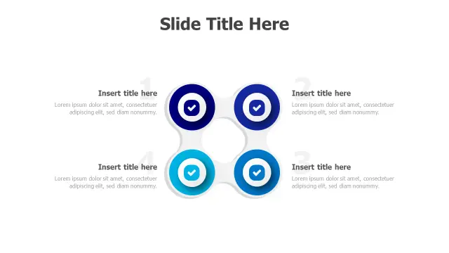 Four Point Circular Checklist Layout | Round | PPT Design