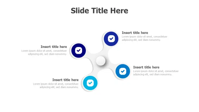 4-Step Circular Process Flow Diagram | Round | PPT Design