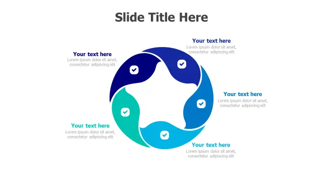 Five-Point Yin Yang Circular Process | Round | PPT Design